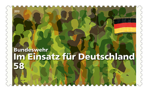 Briefmarke Im Einsatz für Deutschland